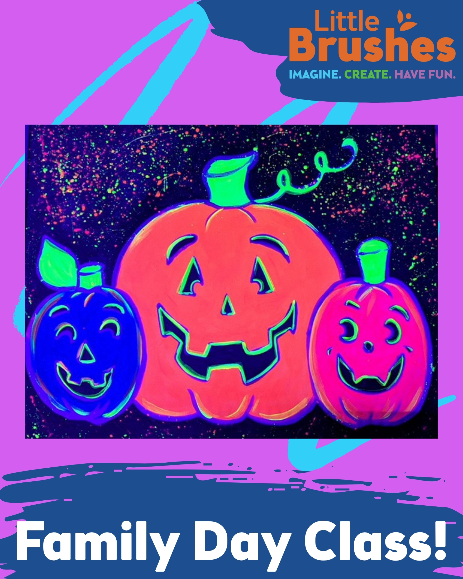 Glowing Jolly Jack-O-Lanterns (under blacklight)
